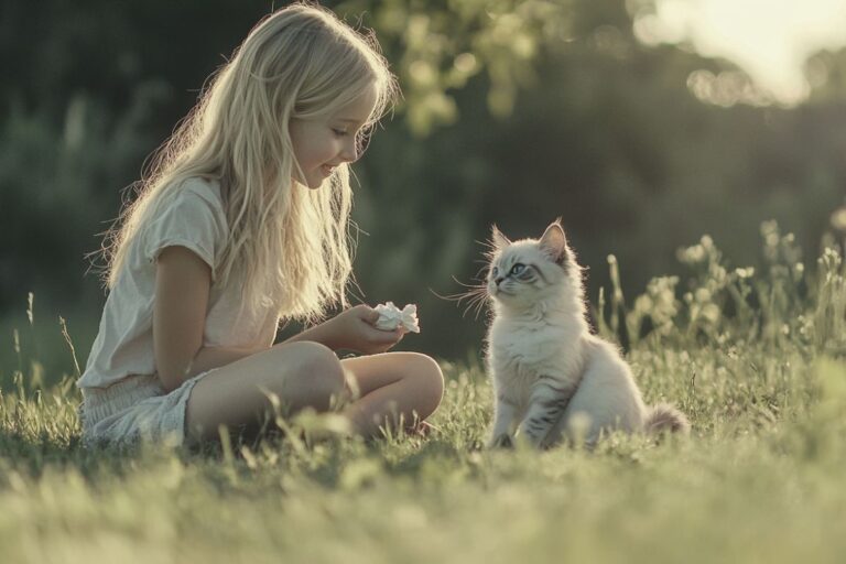 Gatos e crianças