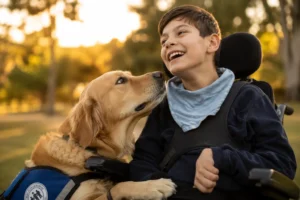 Os cães e as pessoas com necessidades especiais.