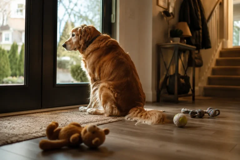 Ansiedade da separação em cães.