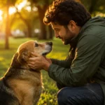 A forte conexão entre voce e seu cão adotado.