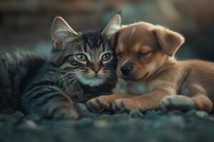 Relação entre cães e gatos