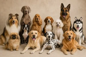 Raças de cães "da moda" ao longo das décadas.