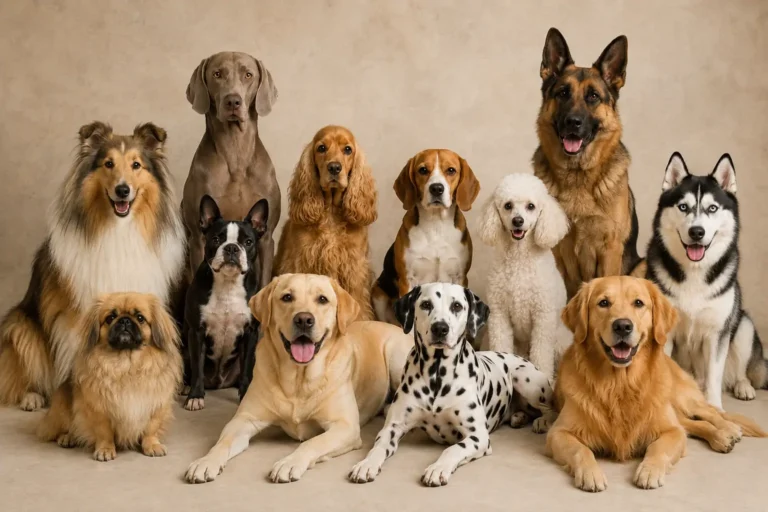 Raças de cães "da moda" ao longo das décadas.