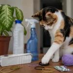 Existem dentro das nossas casas objetos perigosos para gatos.