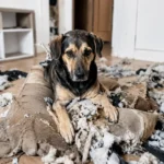 Cães que destroem tudo quando estão sozinhos.