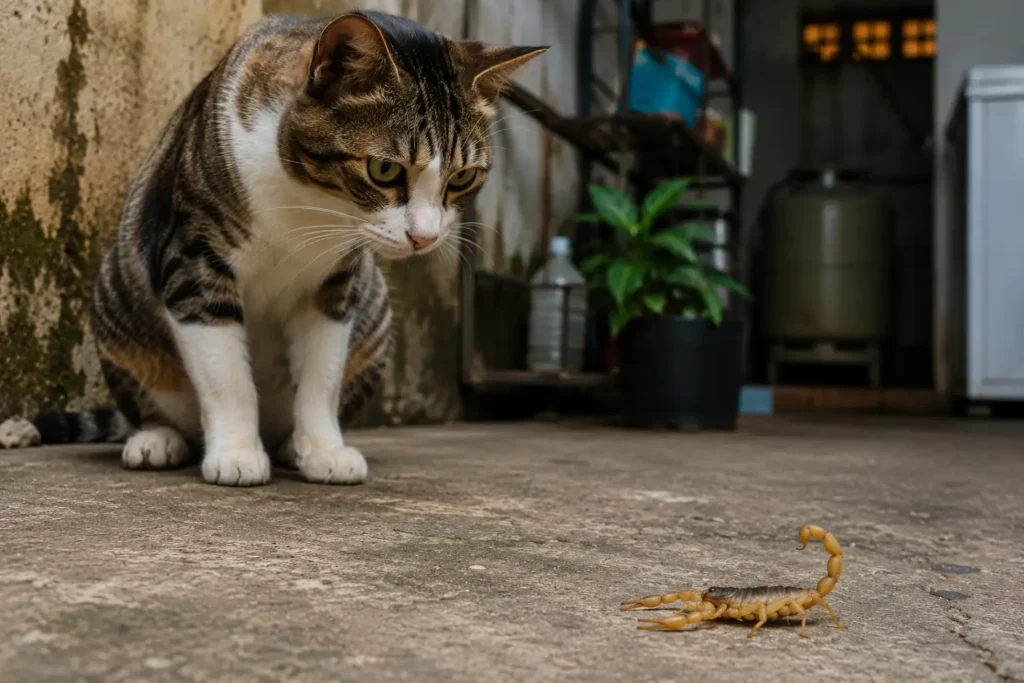 Saiba o que fazer se seu gato for picado por escorpião.