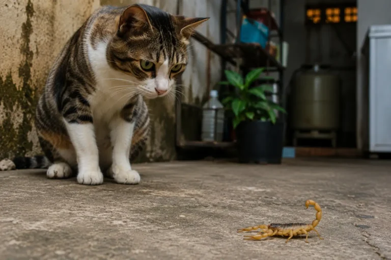 Saiba o que fazer se seu gato for picado por escorpião.
